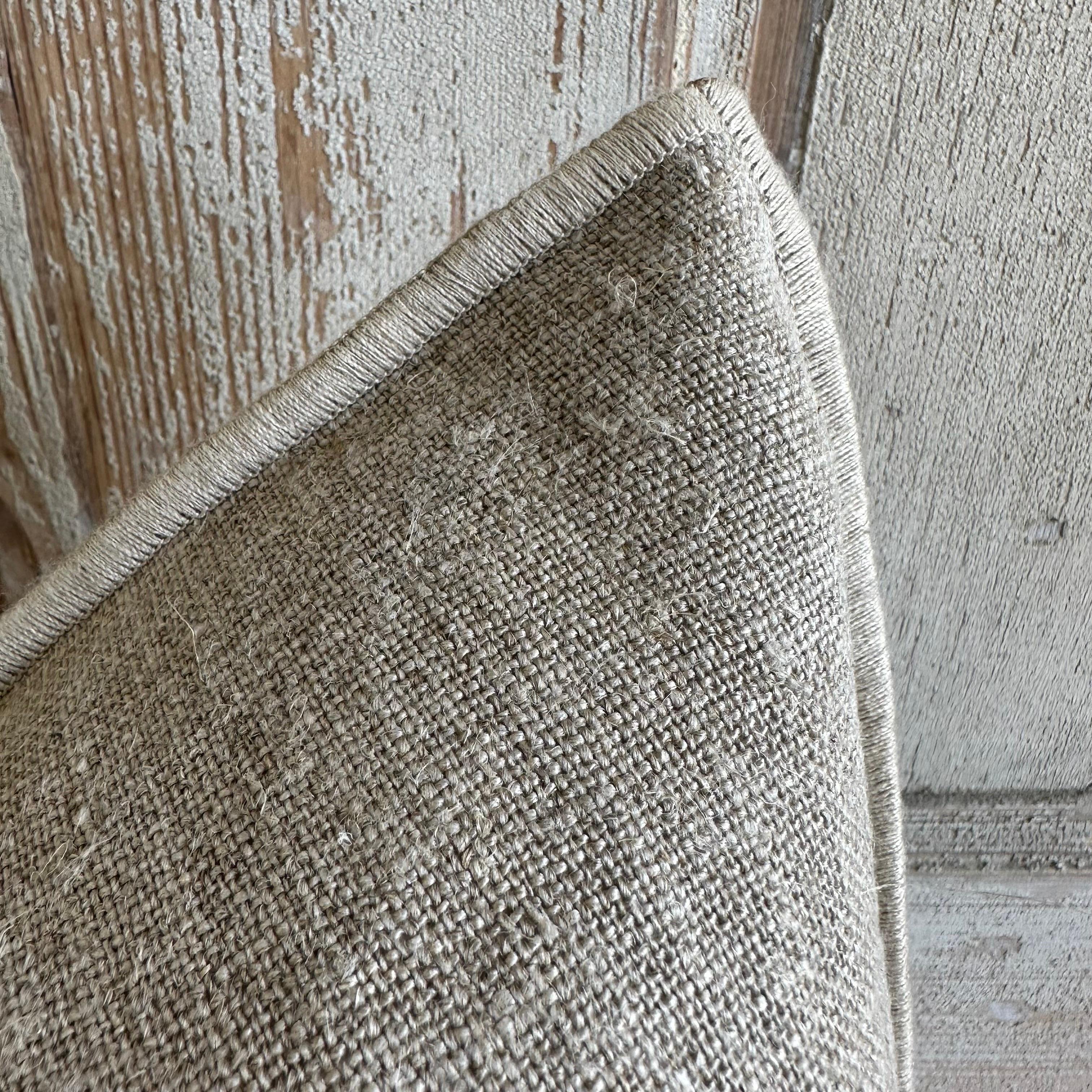 French Flax Linen Accent Pillow in Natural In New Condition For Sale In Brea, CA