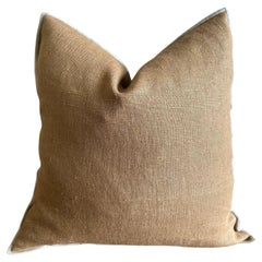 French Flax Linen Pillow in Tabac 
