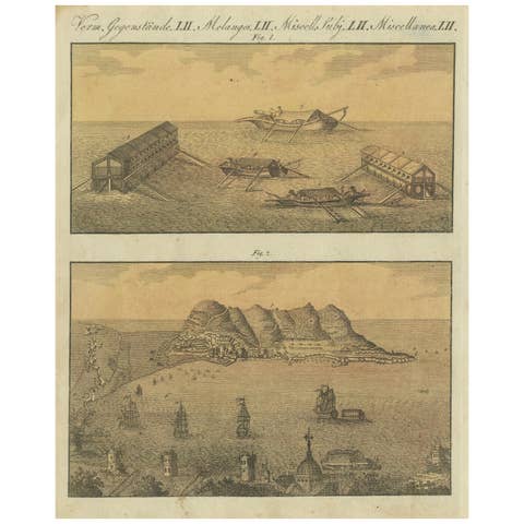 French Floating Batteries Bombarding Gibraltar During the Great Siege, 1782