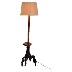 French Flok Art, Huge Grape Vine Floor Lamp, France, circa 1960