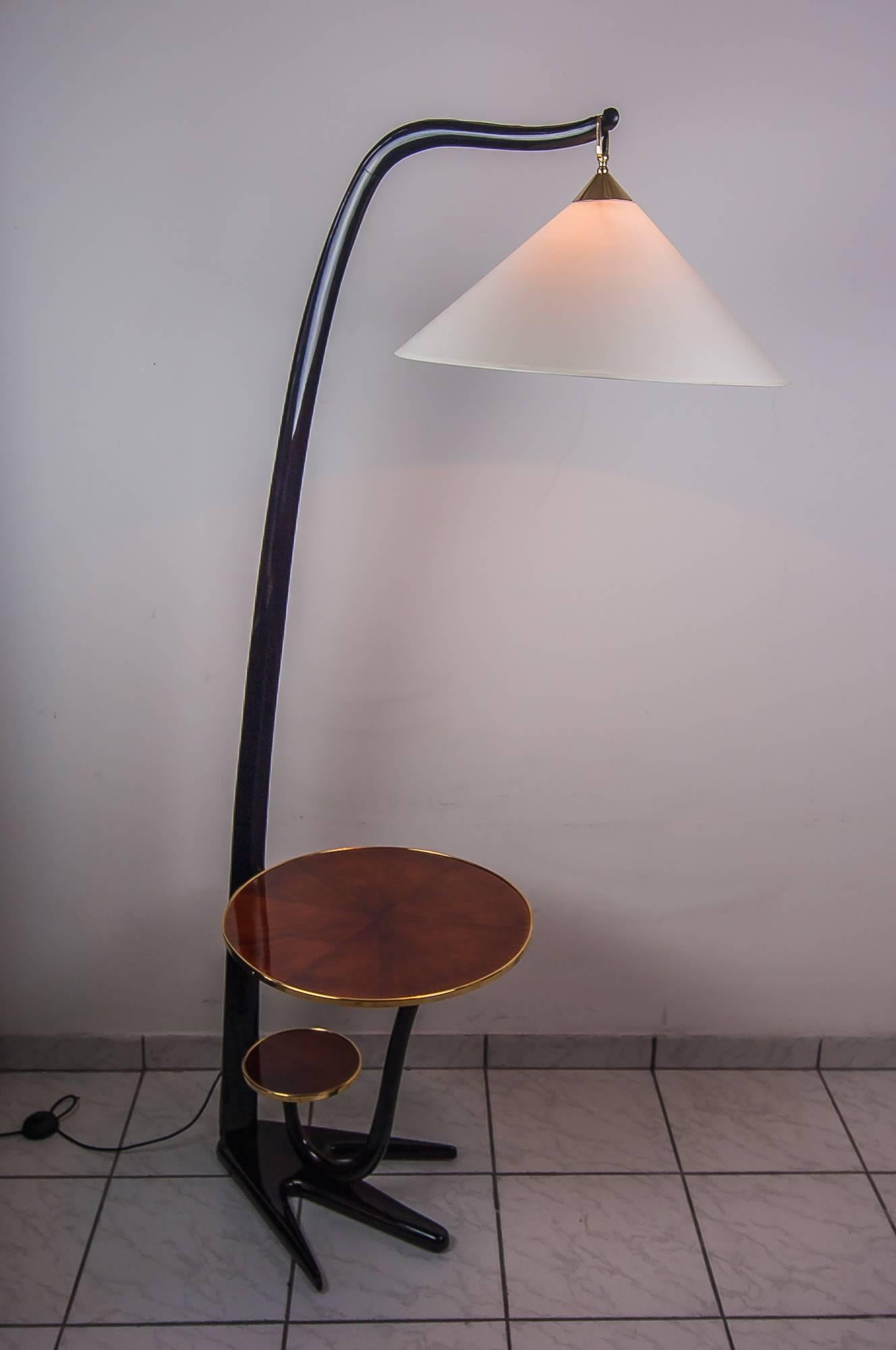 Brass French Floor Lamp, circa 1950s