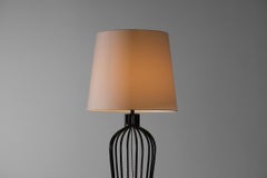 French Floor Lamp in Style of Jean Royère Solid Steel from the 50's, E300
