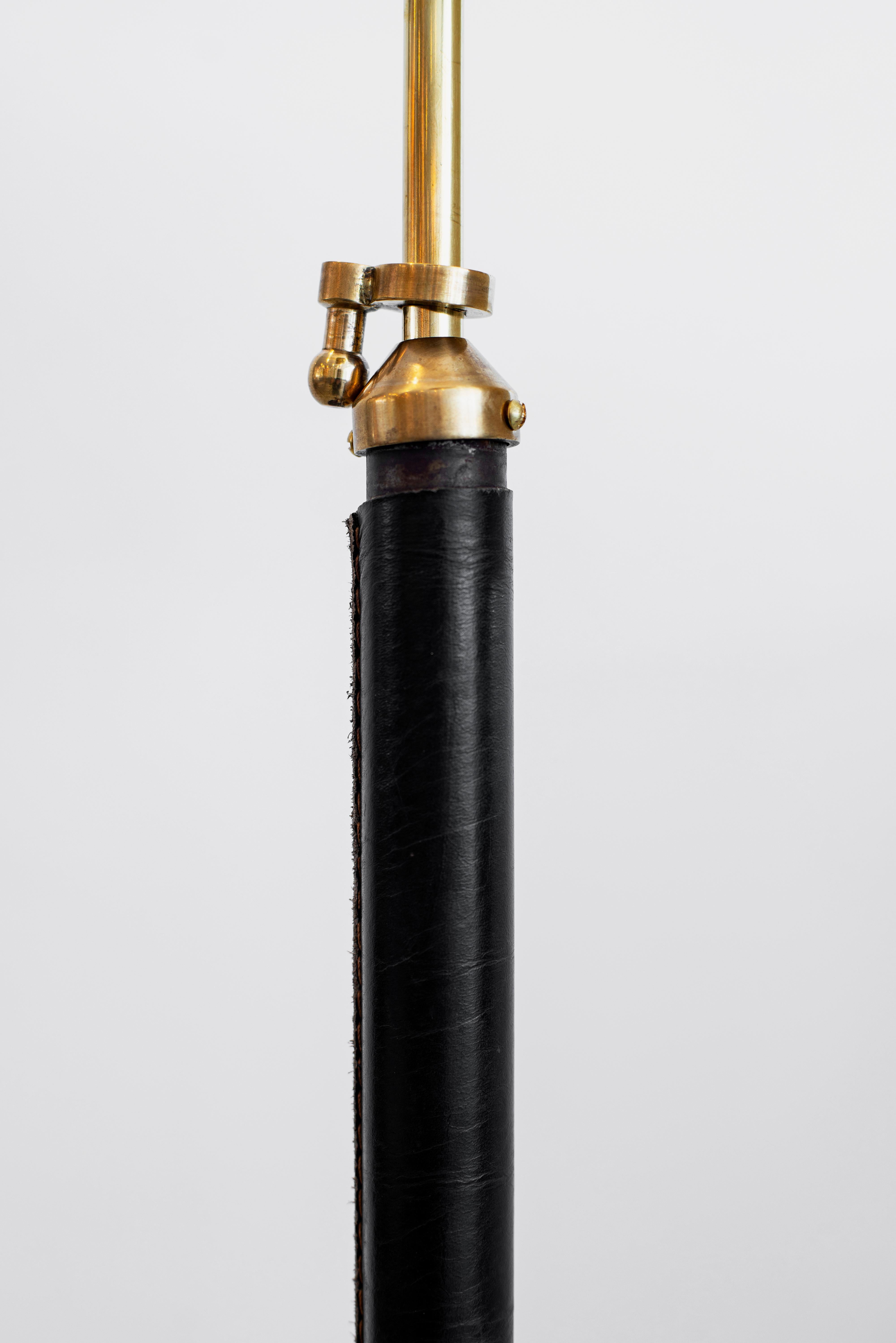 Brass French Floor Lamp in the Style of Jacques Adnet