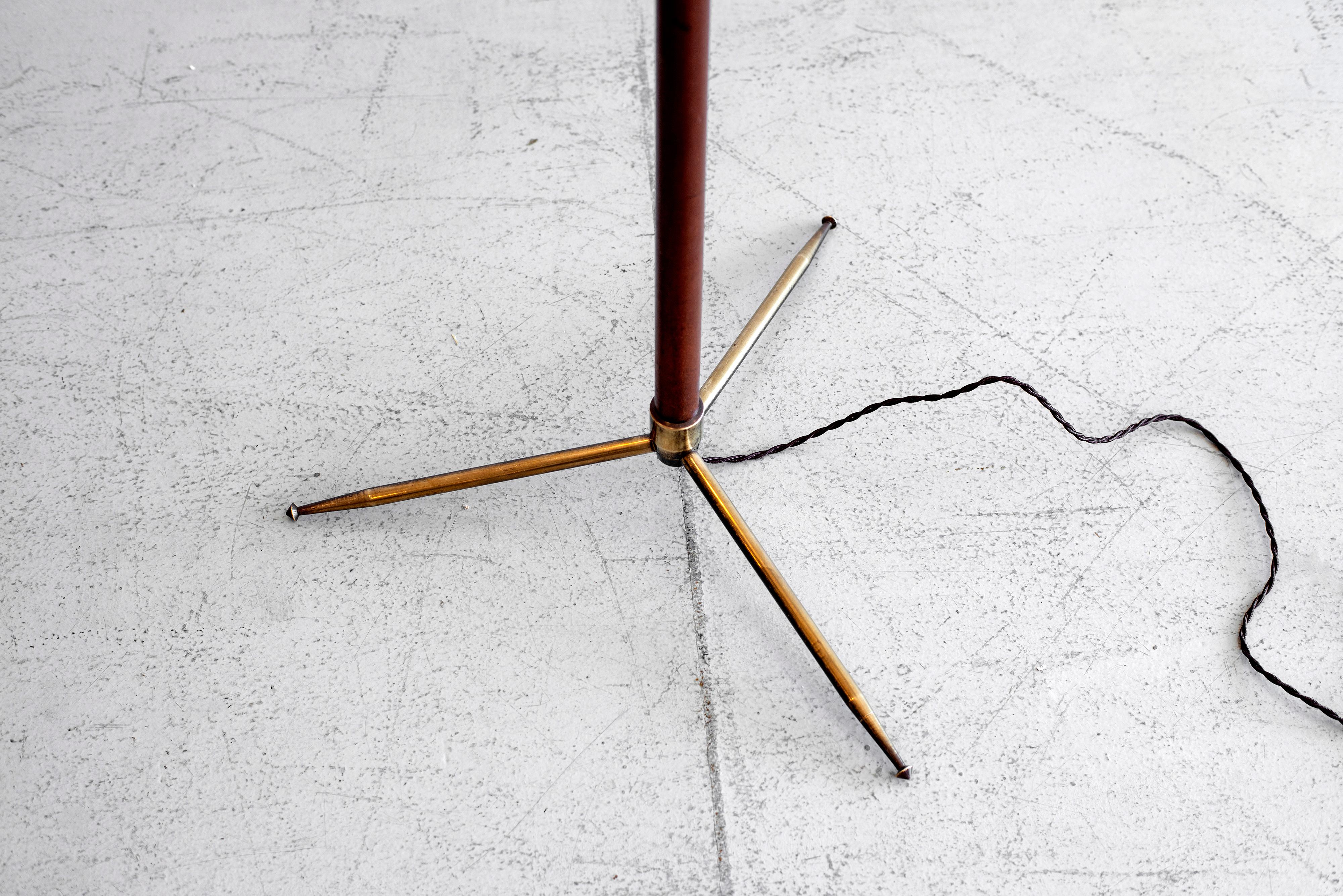 French Floor Lamp in the Style of Jacques Adnet For Sale 4