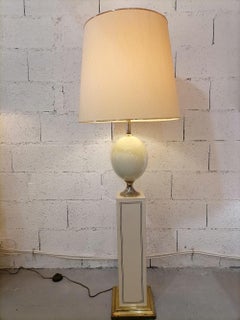 French Floor Lamp Maison Le Dauphin 1980 Lacquer and Brass