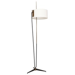 French Floor Lamp Style Arlus France 1950s Modern Sophisticate Steel and Brass