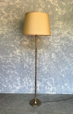 French Floor Lamp with Hexagonal Base