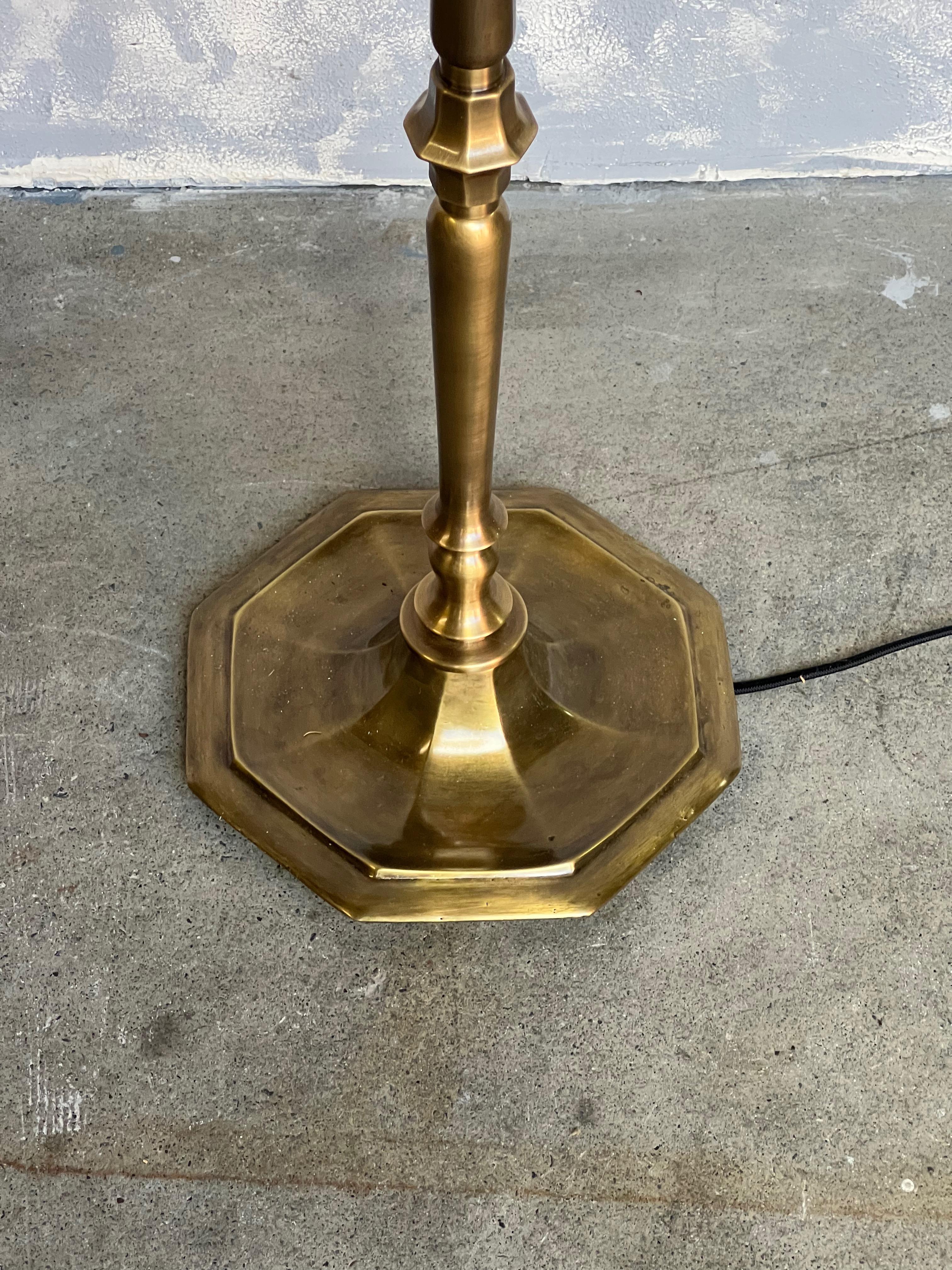 French Floor Lamp with Hexagonal Base  In Good Condition For Sale In Buchanan, NY