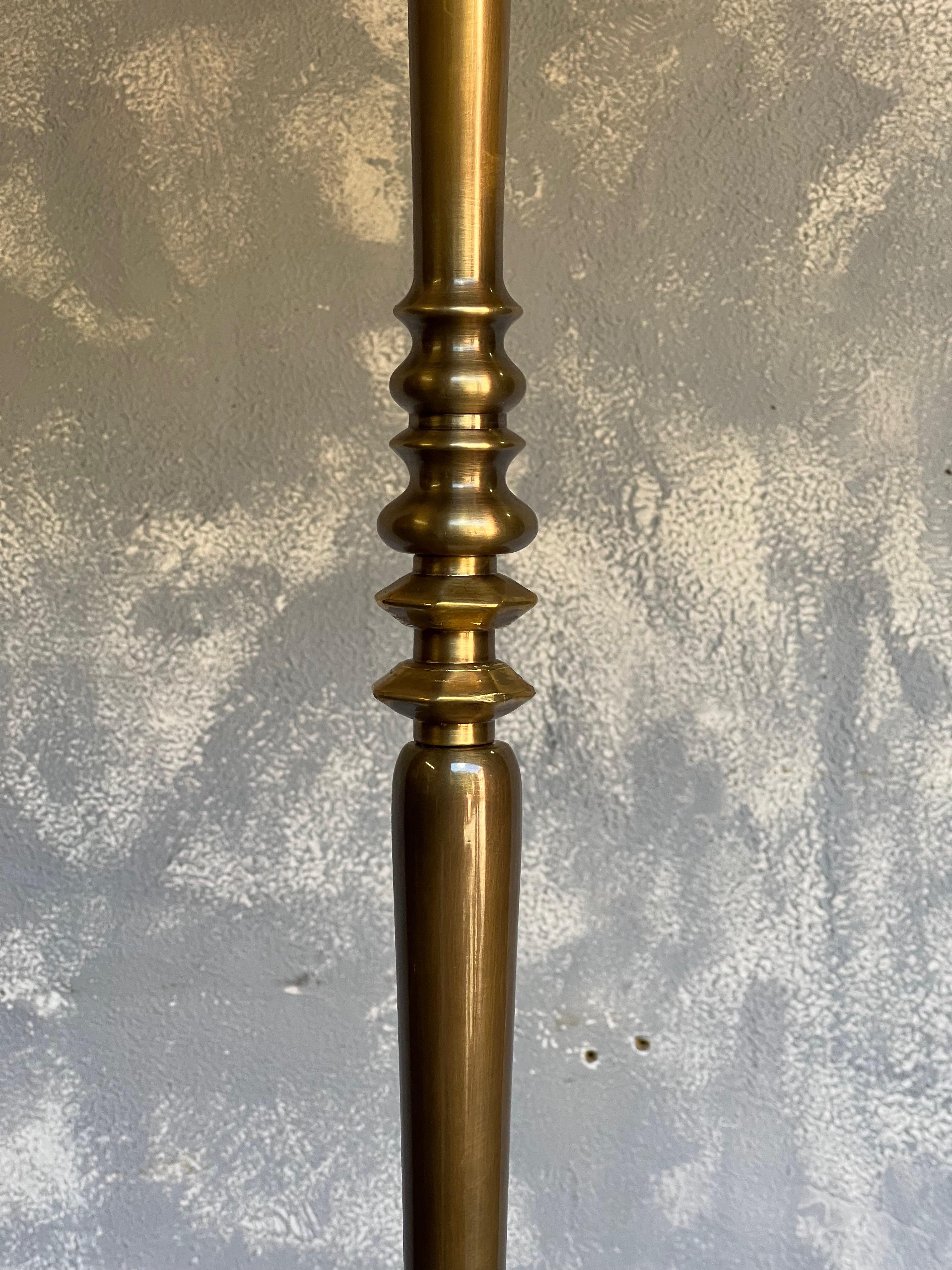 French Floor Lamp with Hexagonal Base  For Sale 1