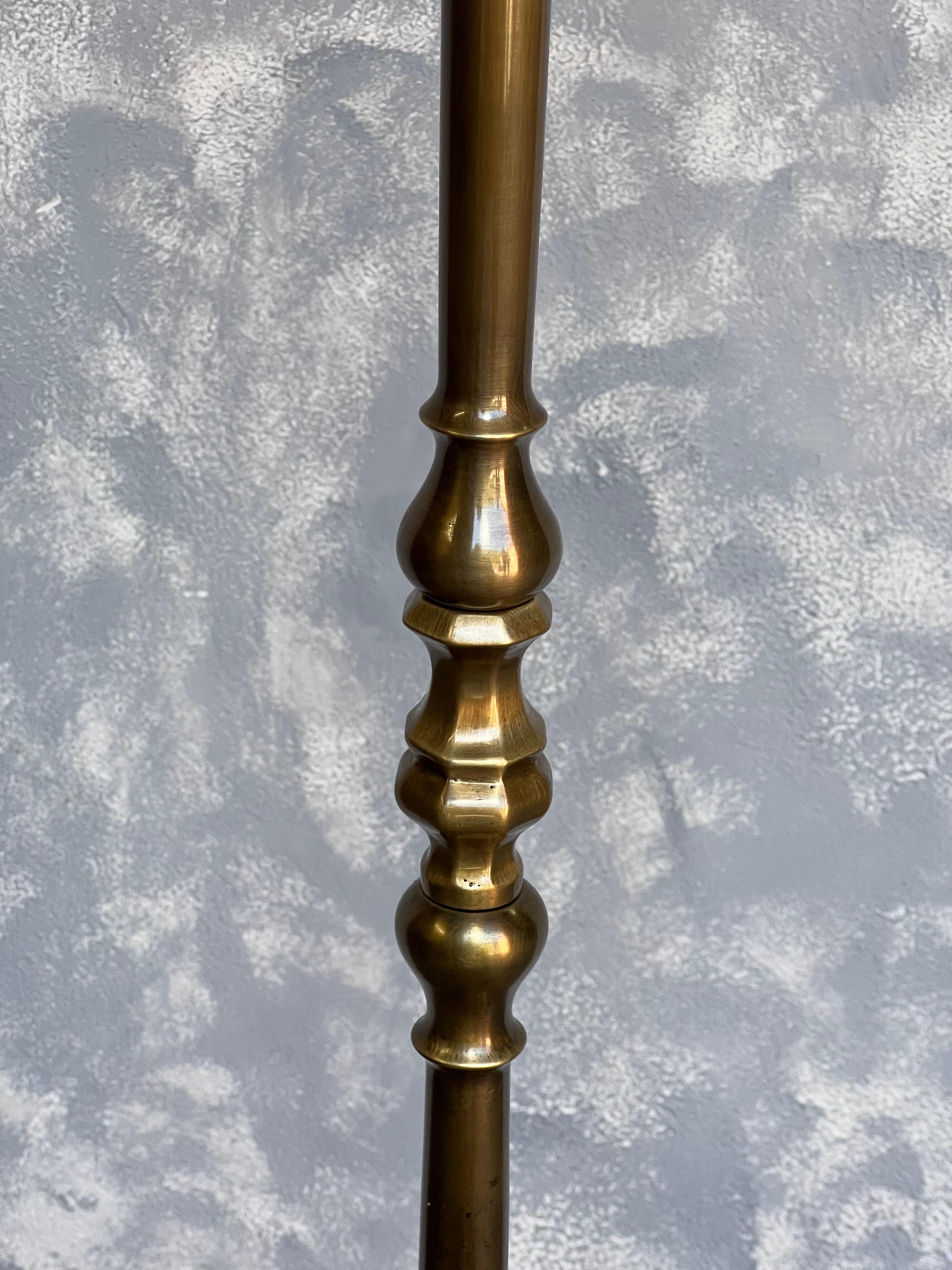 French Floor Lamp with Hexagonal Base  For Sale 2