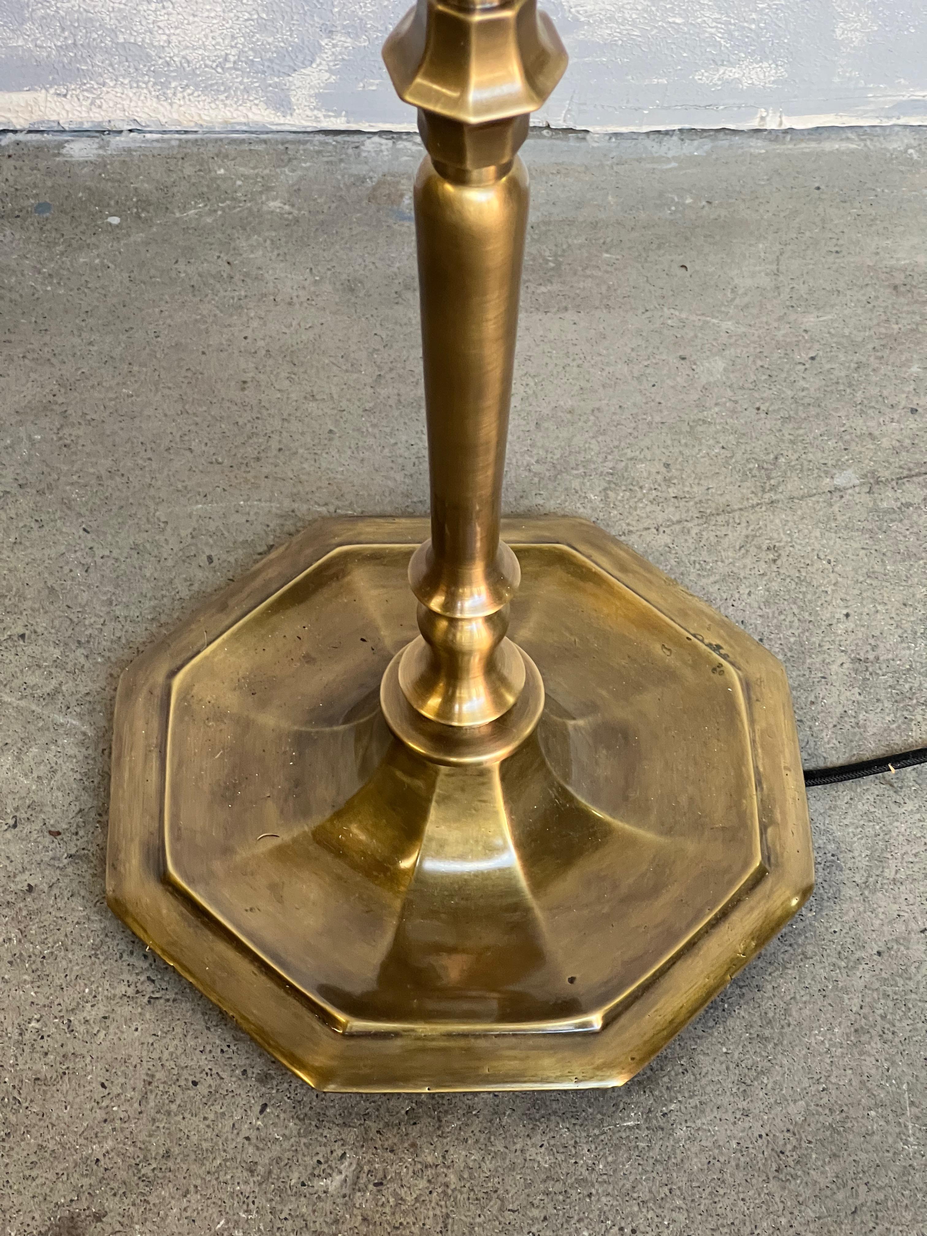 French Floor Lamp with Hexagonal Base  For Sale 3