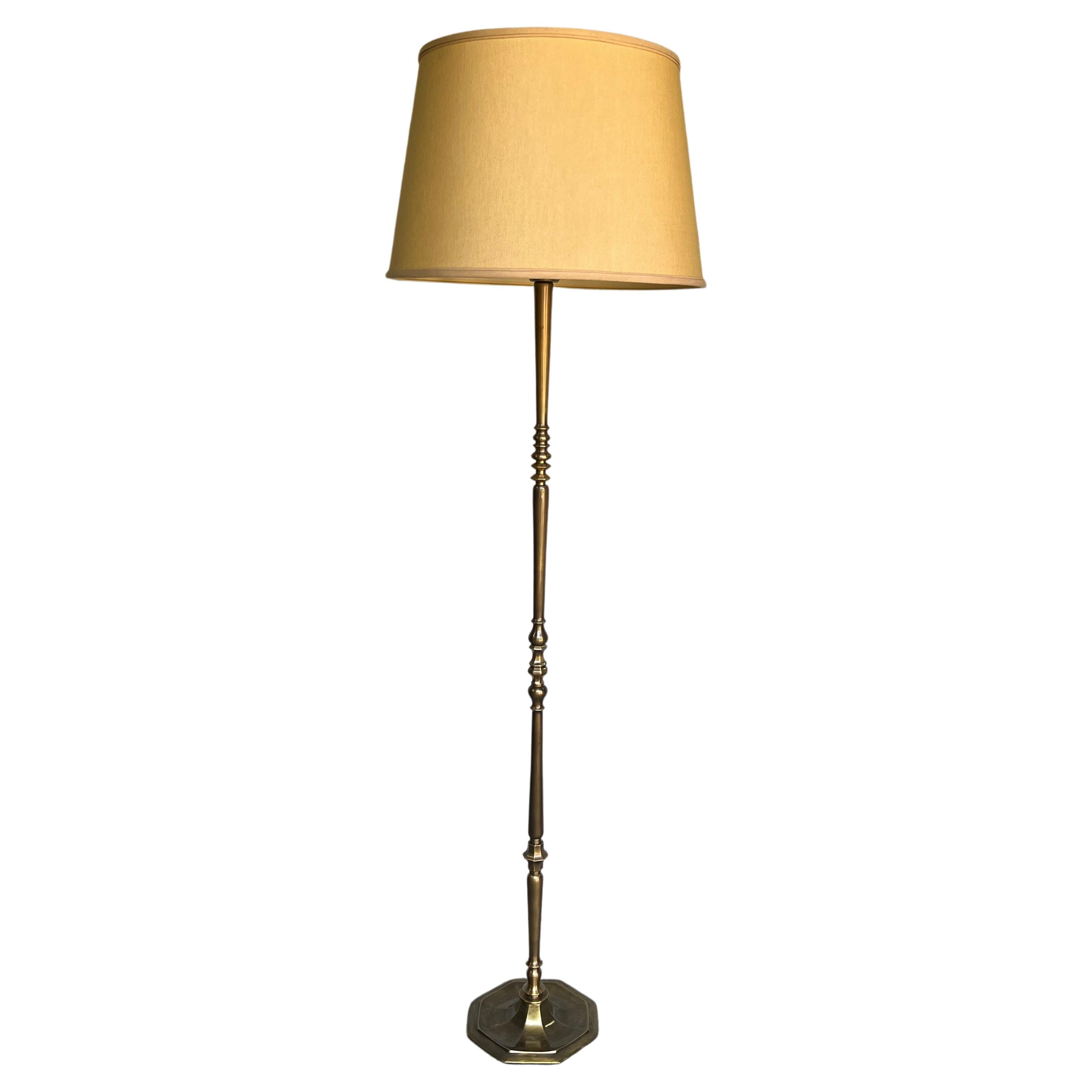French Floor Lamp with Hexagonal Base  For Sale