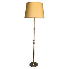 Vintage French Floor Lamp with Hexagonal Base 