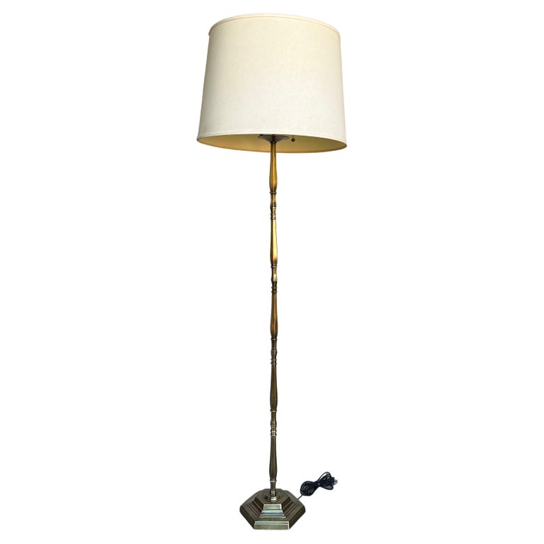 French Floor Lamp with Hexagonal Base For Sale at 1stDibs