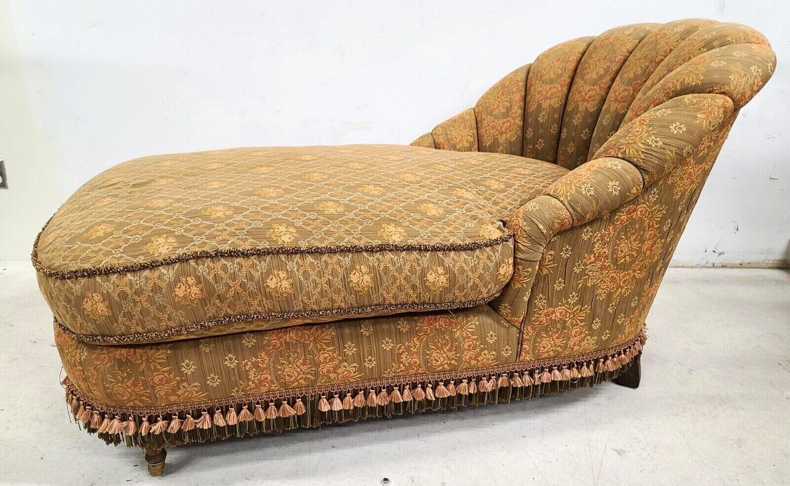 Offering one of our recent palm beach estate fine furniture acquisitions of a
Really stunning French floral roses pattern chaise lounge by Carol Hicks Bolton for E J Victor

This listing and price are for the chaise lounge shown. We have many