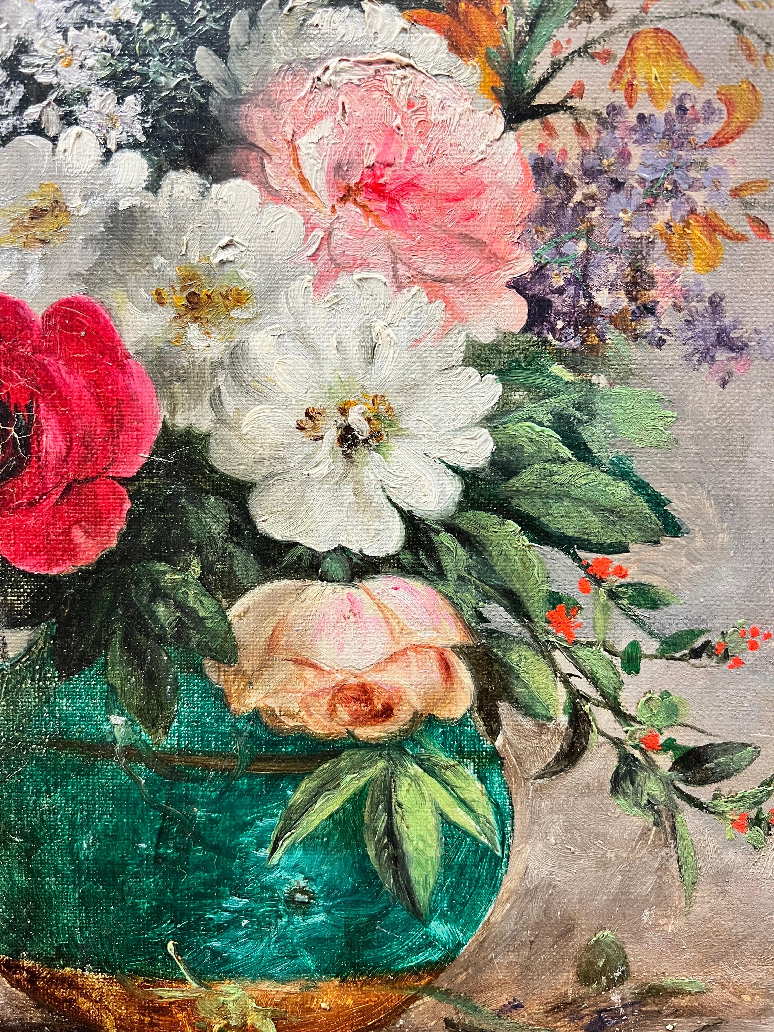 old painting of flowers