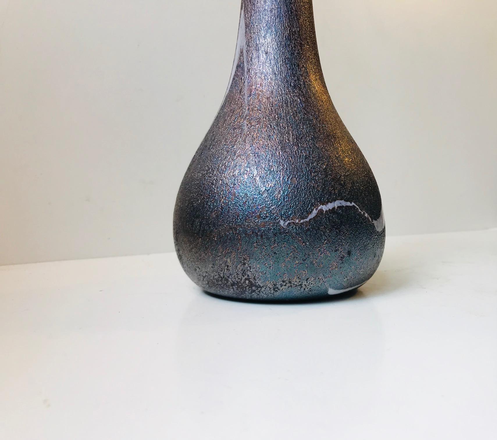 Art Nouveau Hand Blown French Art Deco Glass Vase, 1920s For Sale