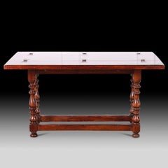 French Fold-Open Trestle Dining / Console Table