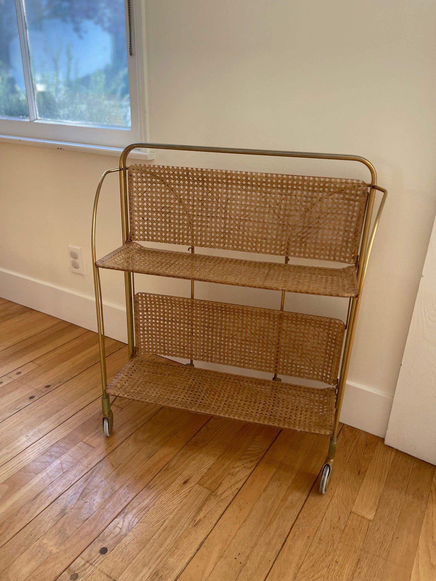 Brass French Folding Cart For Sale