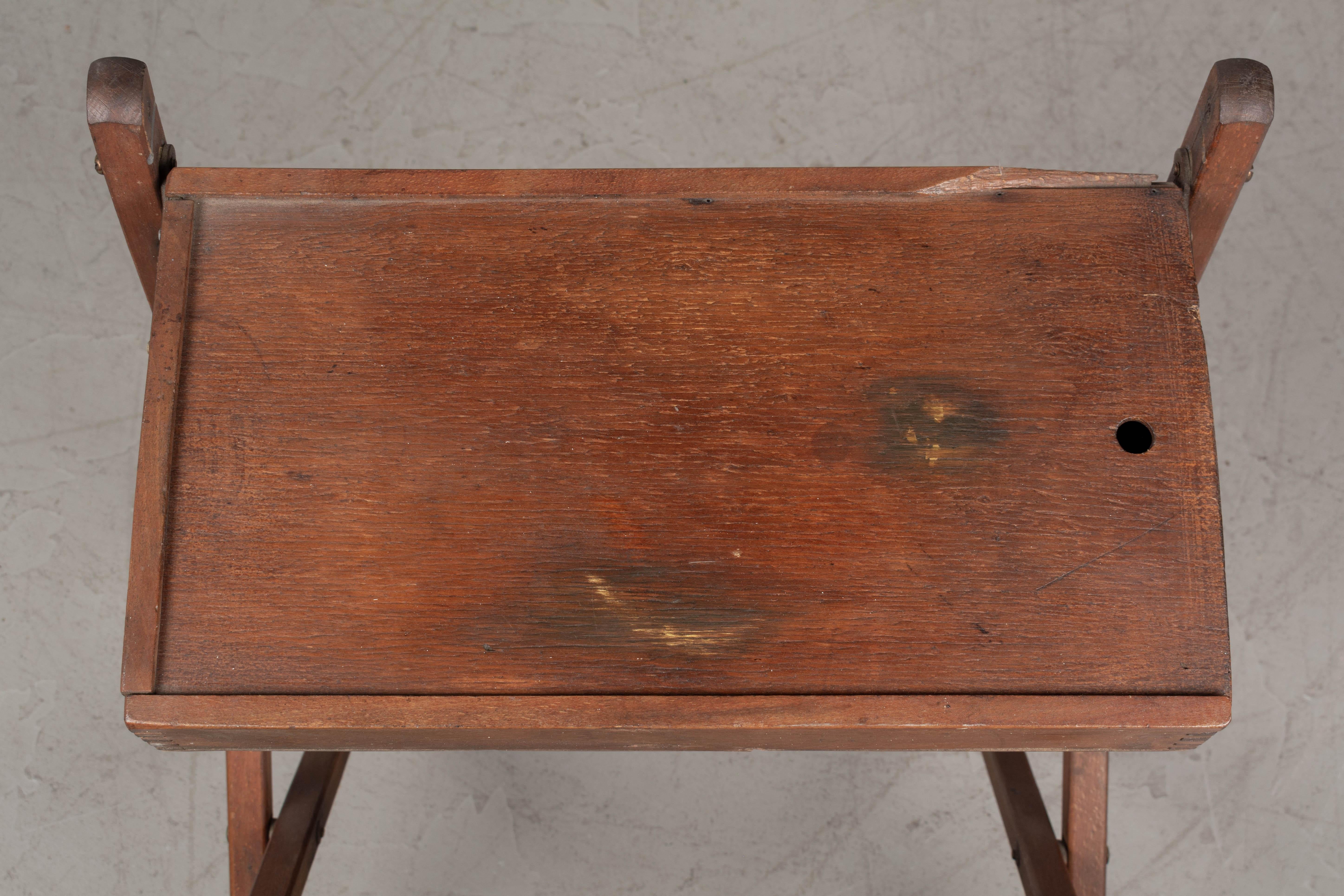 20th Century French Folding Child's Desk and Chair For Sale