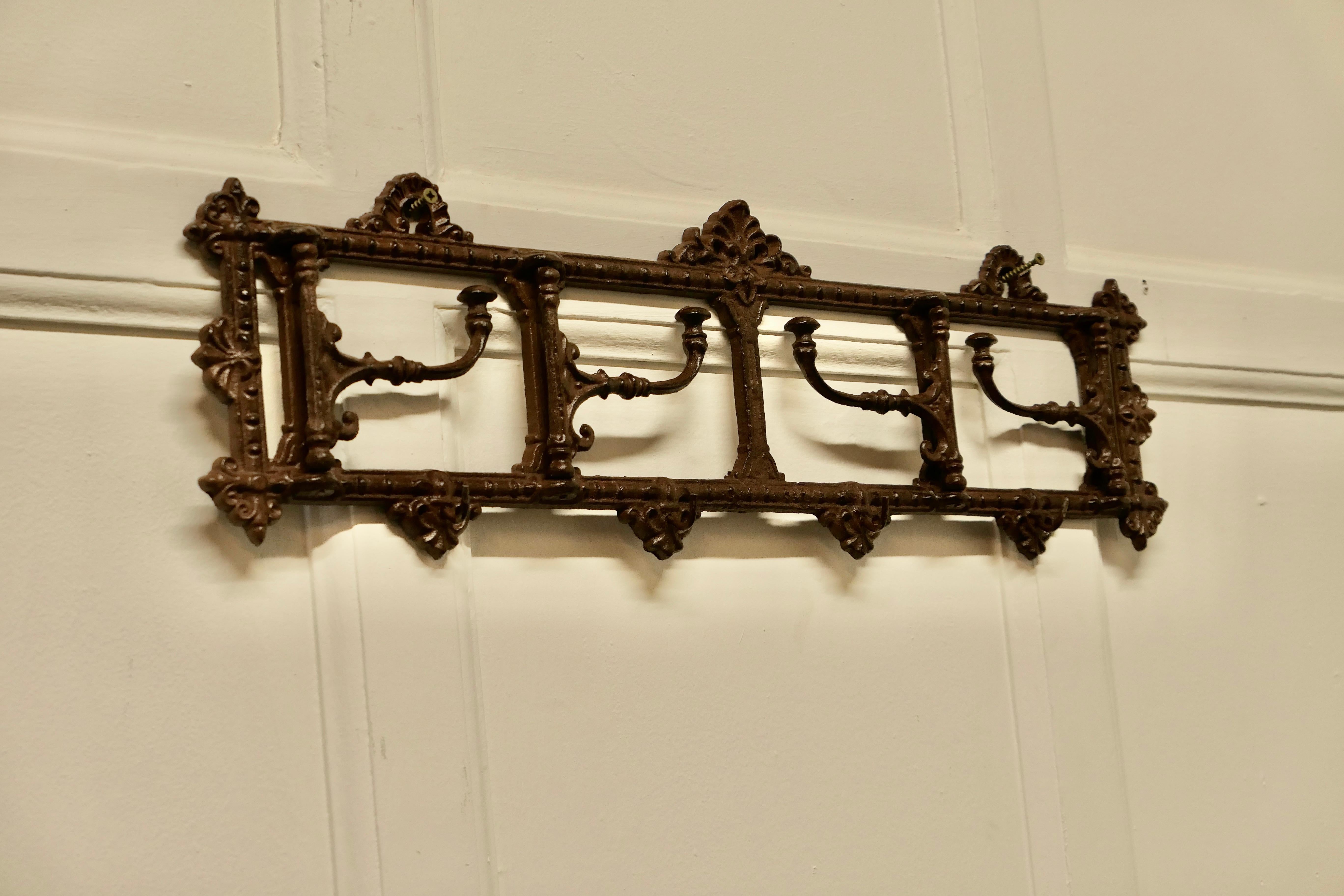 20th Century French Folding Coat Hook Rack