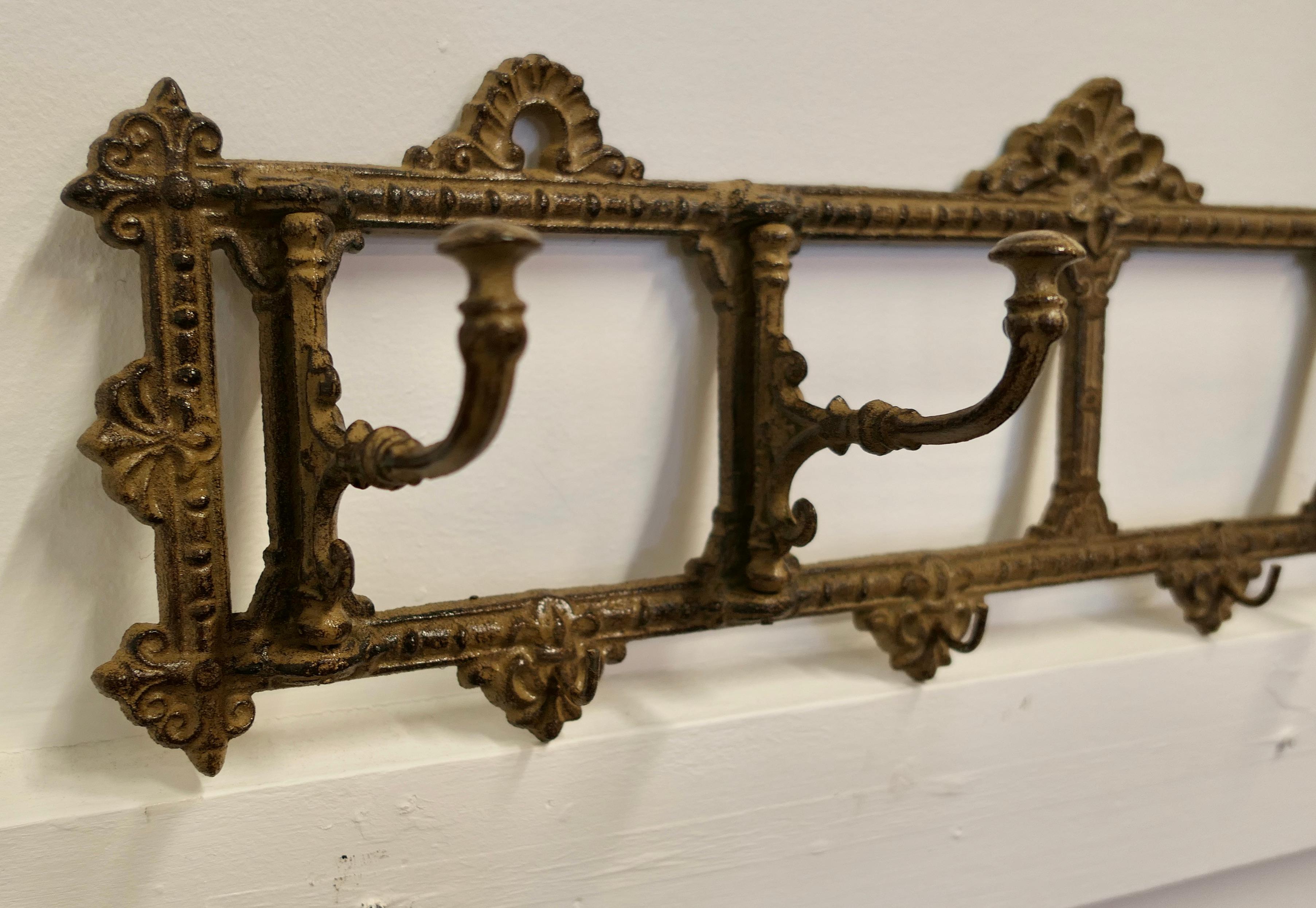 Mid-20th Century French Folding Coat Hook Rack