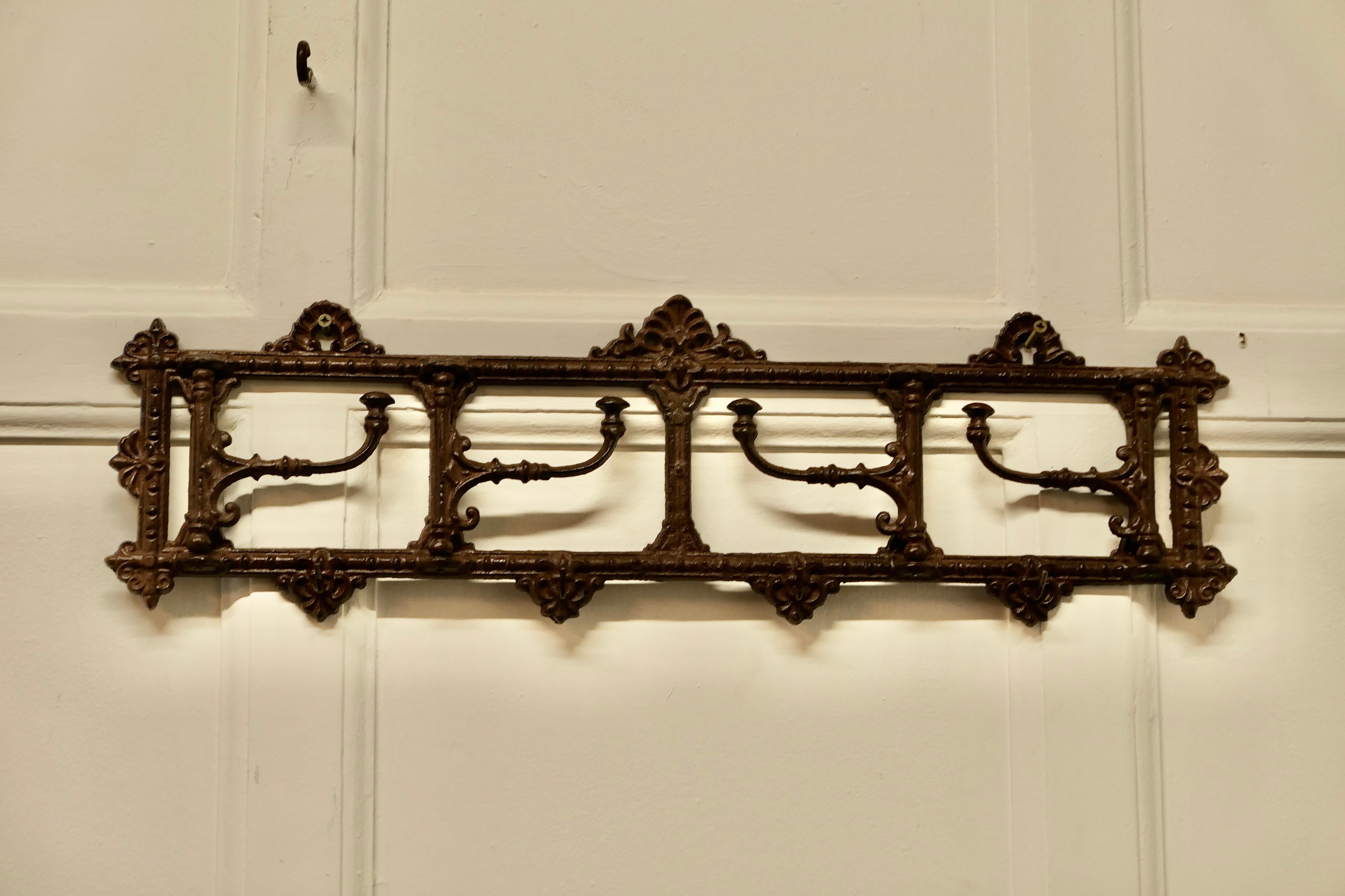 Iron French Folding Coat Hook Rack