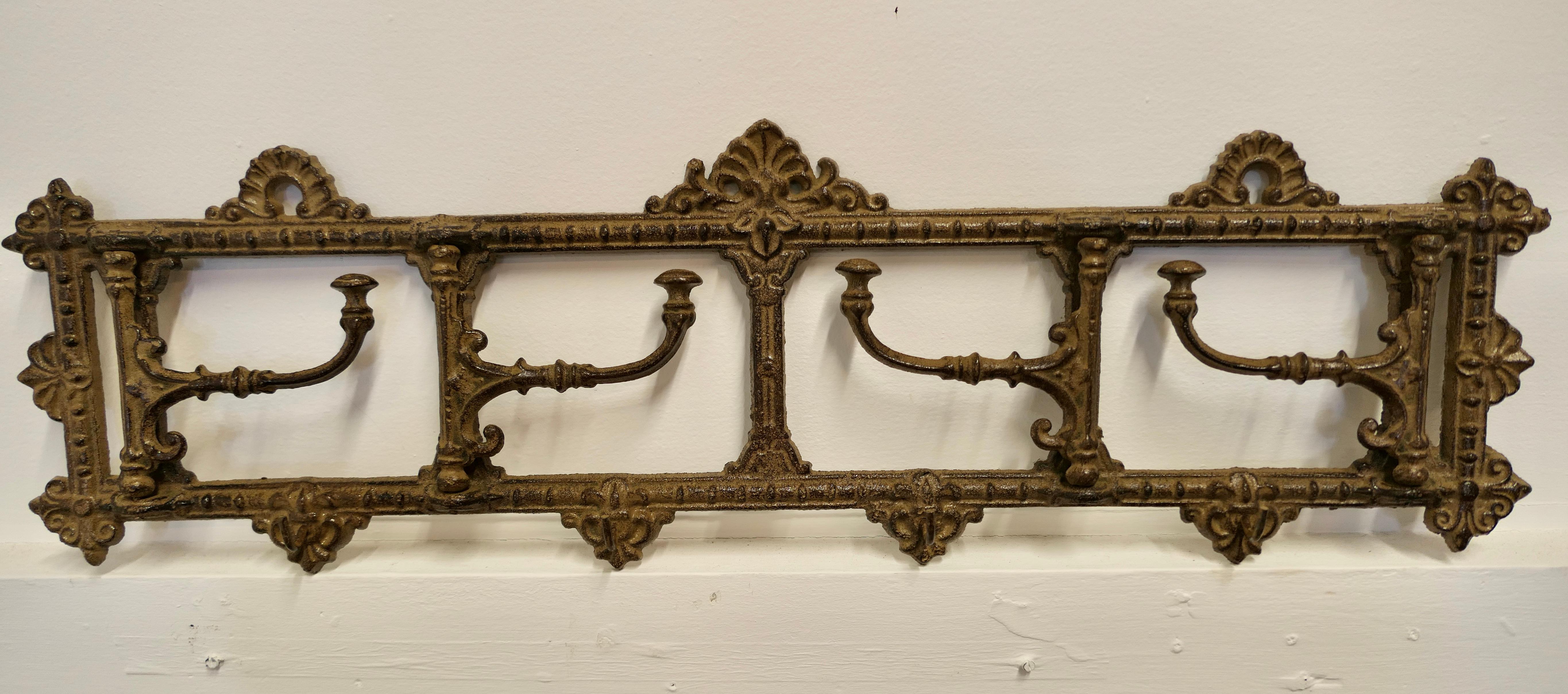 Iron French Folding Coat Hook Rack