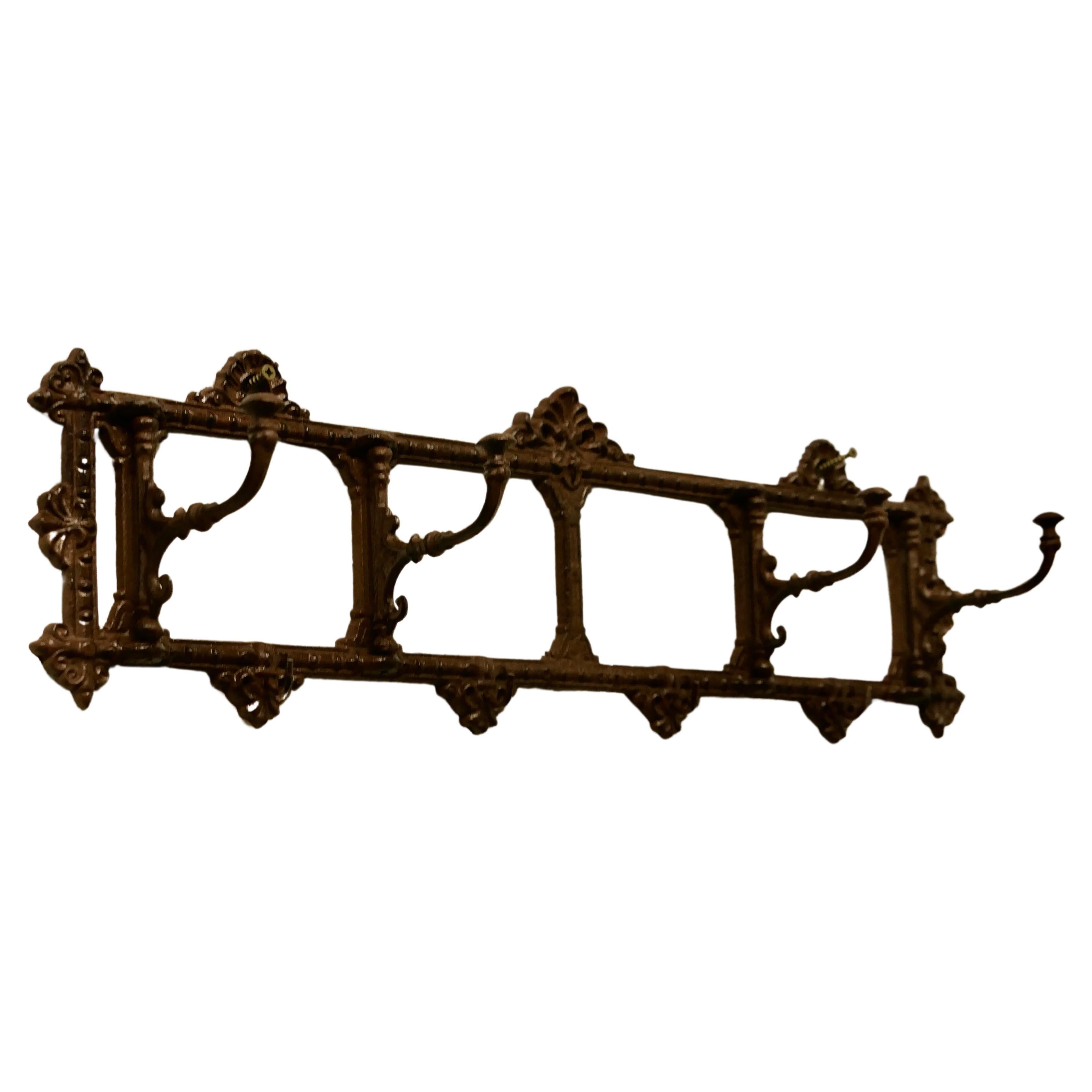 French Folding Coat Hook Rack