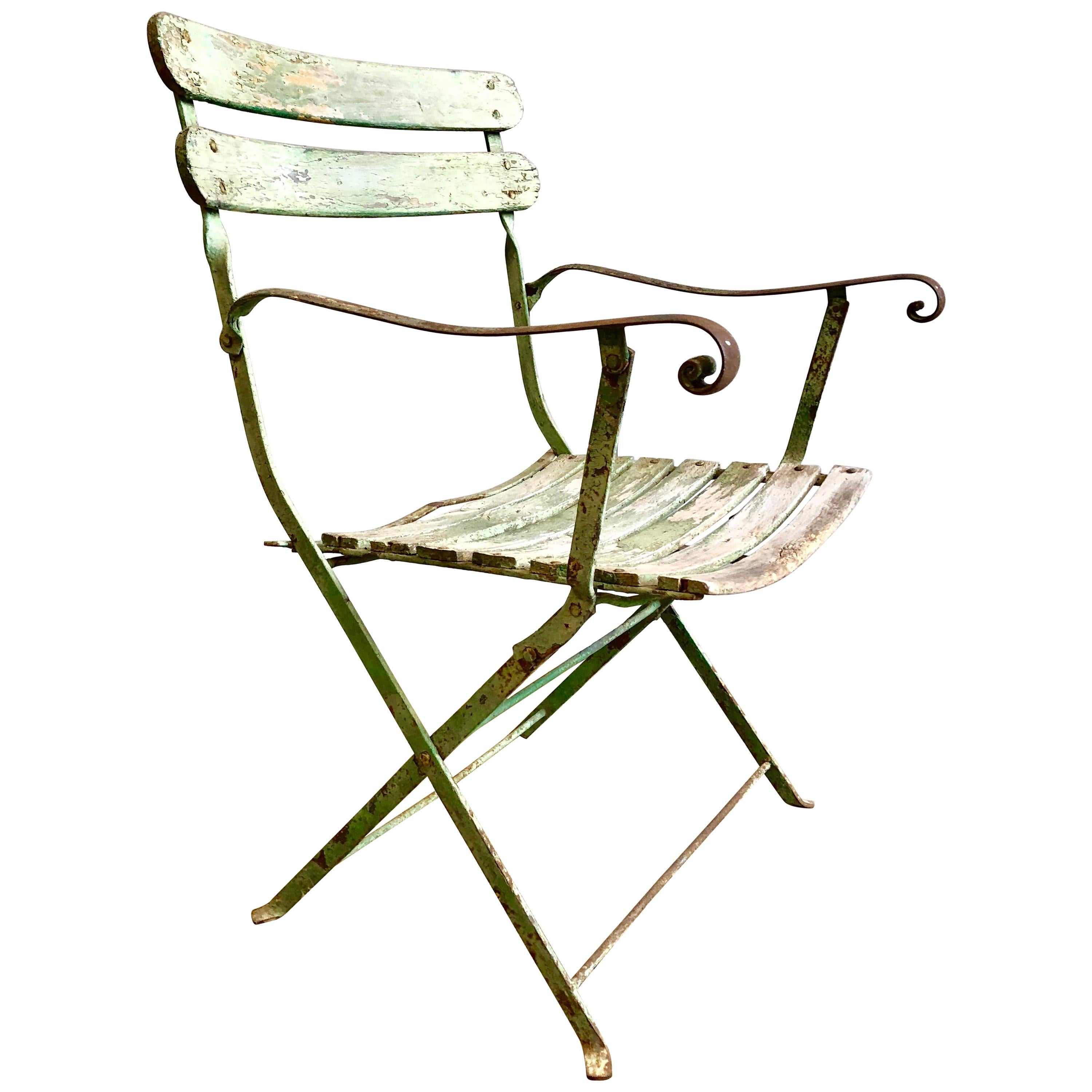 French Folding Garden Chair, 19th Century