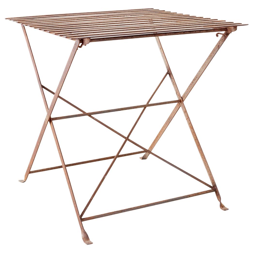 French Folding Iron Garden Table Bistro Dining Table