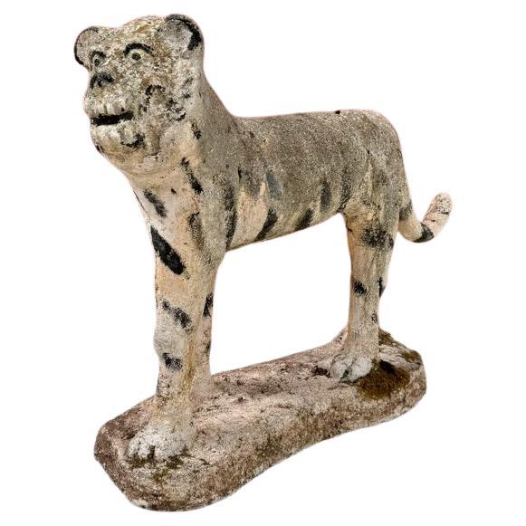 Tigre d'art populaire français en béton