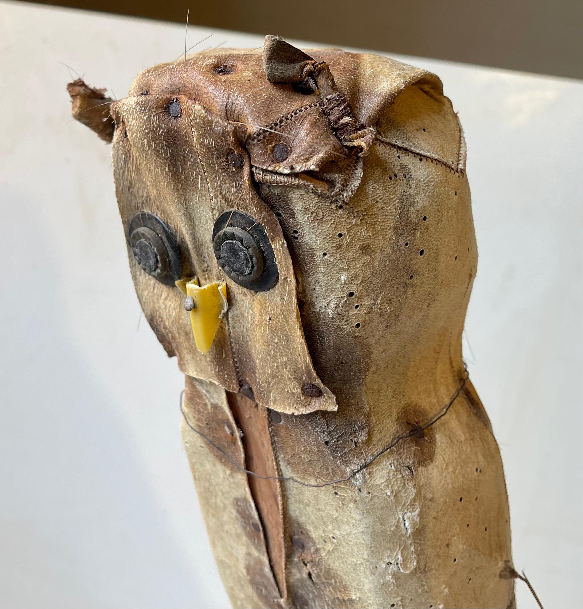 Esca di gufo di arte popolare francese - Spaventapasseri, anni '30 In condizioni discrete in vendita a Esbjerg, DK
