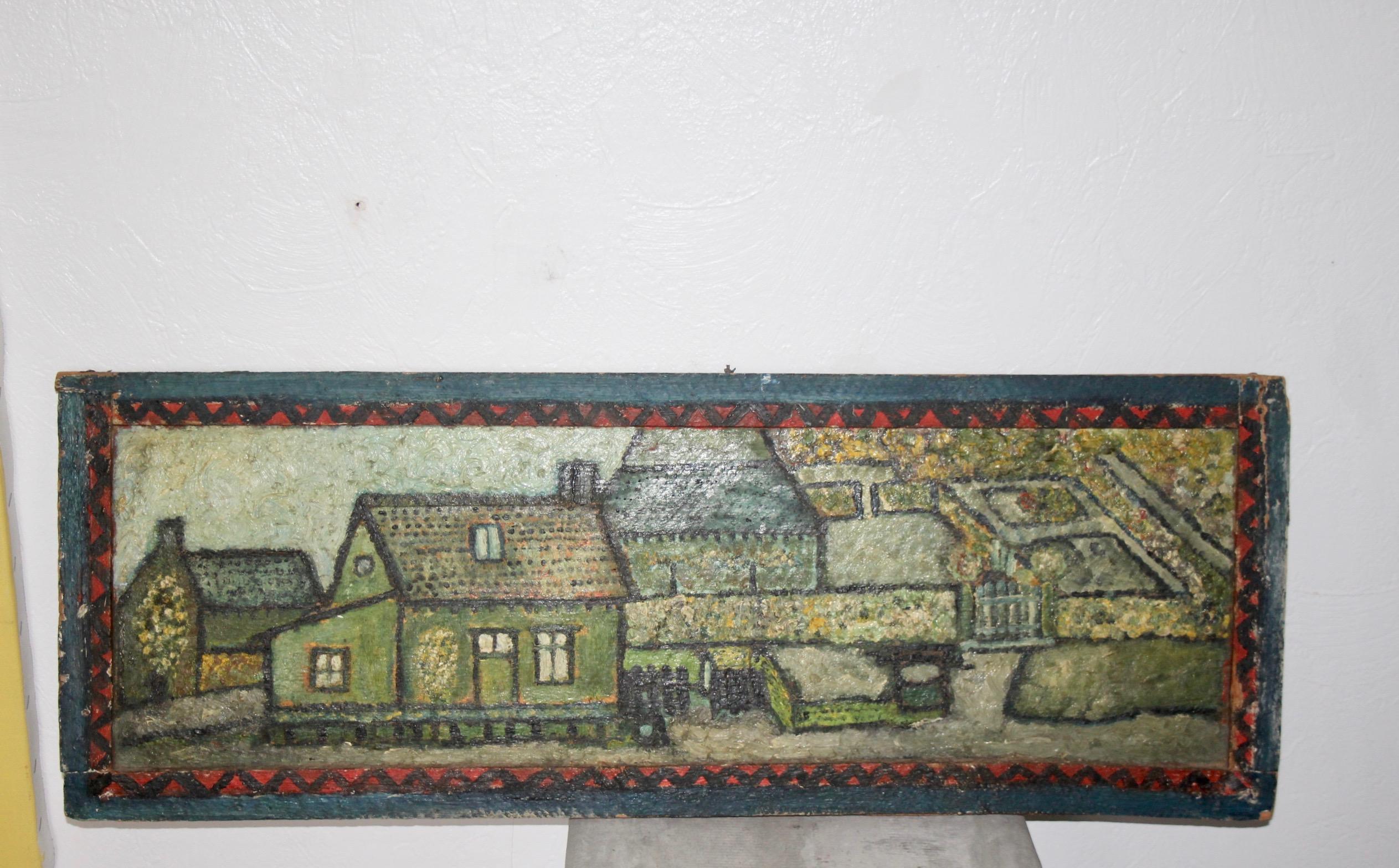 Tableau d'art populaire français daté de 52