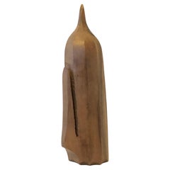 French folk art sculpture - A monoxylous sharpening stone case