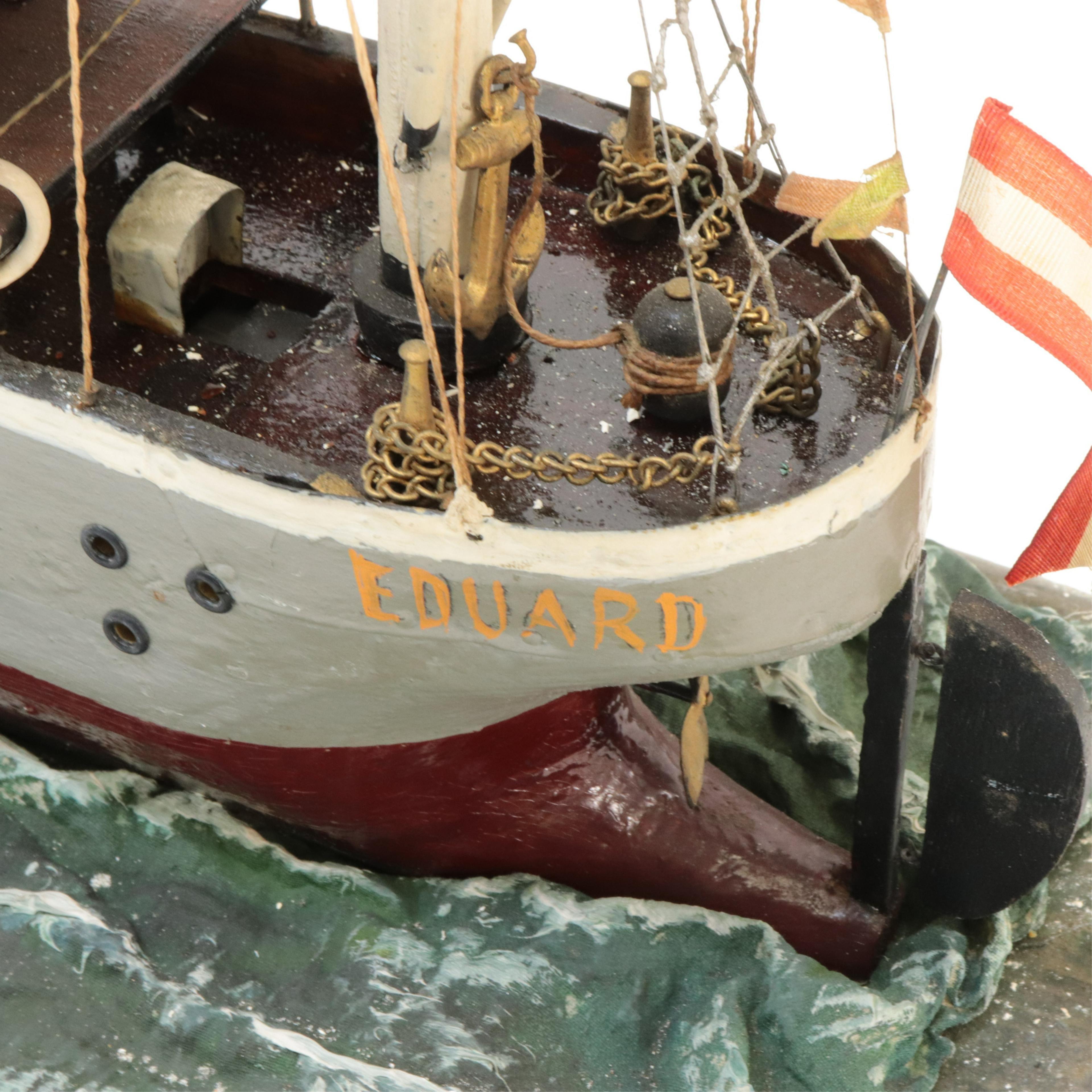 French Folk-Art Steamship Model 1