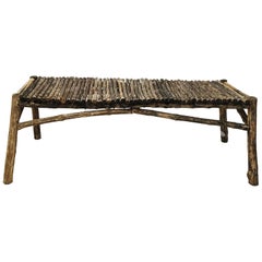 Antique FRENCH FOLK ART Twig Table, circa 1920s