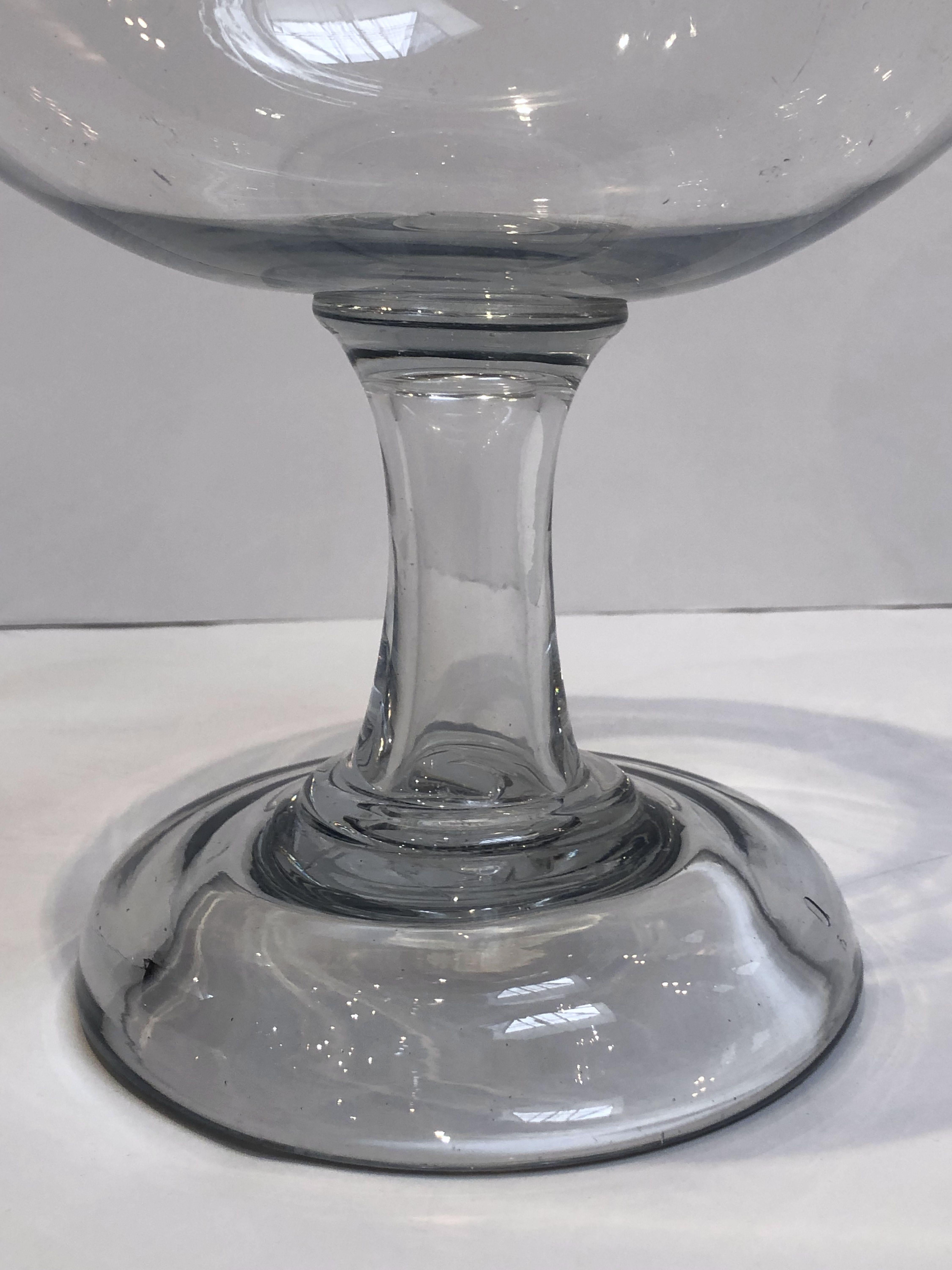 French Footed Leeches Jar of Glass from the 19th Century, a Medical Rarity 5