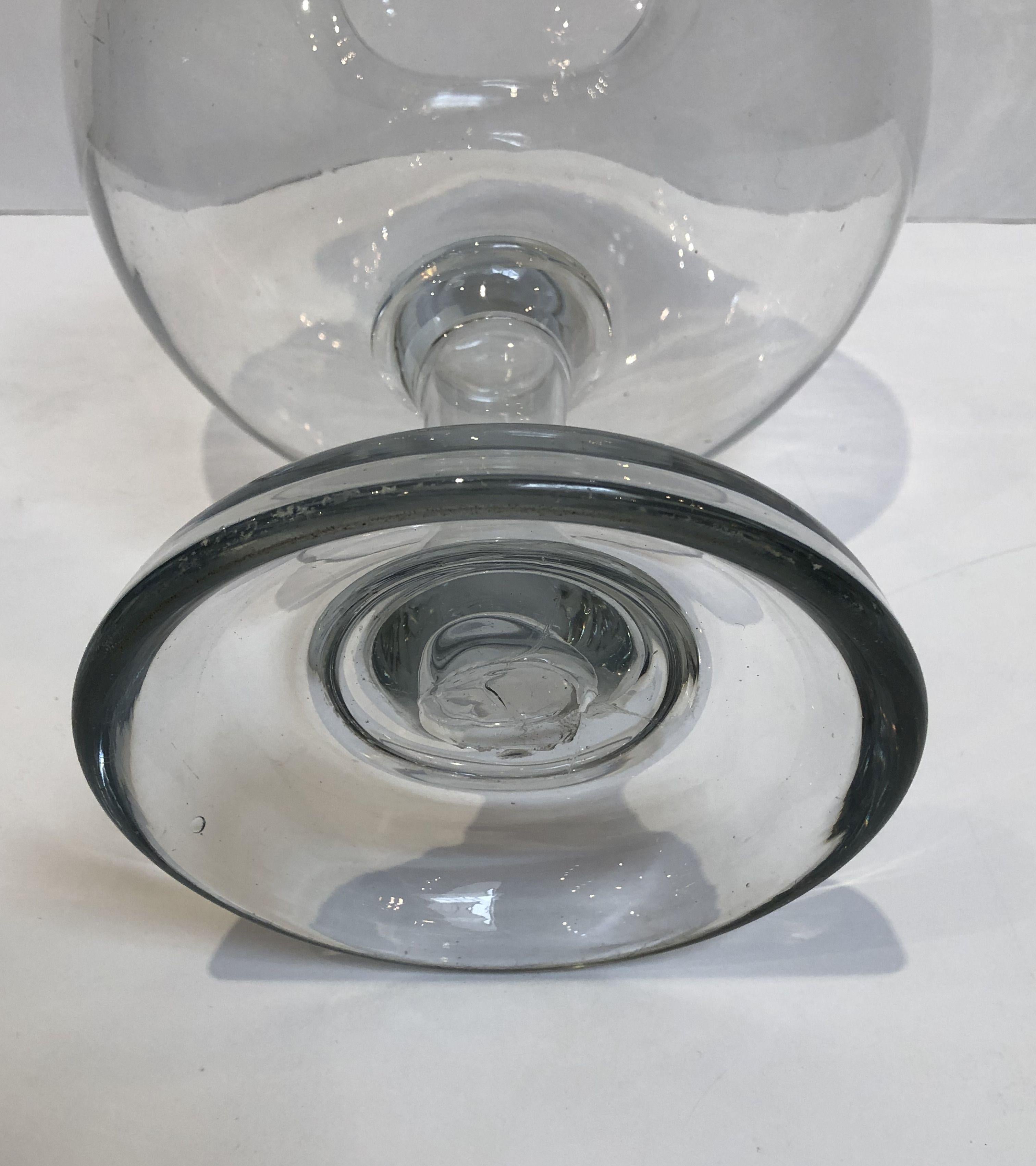French Footed Leeches Jar of Glass from the 19th Century, a Medical Rarity 6