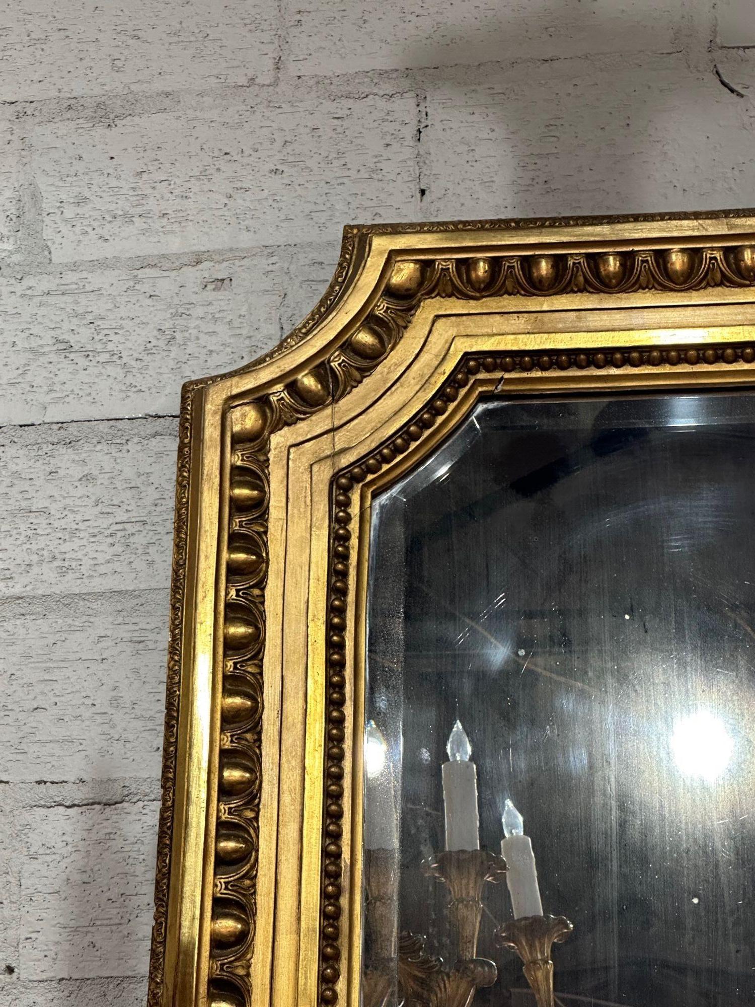19th Century Carved Giltwood French Mirror 1