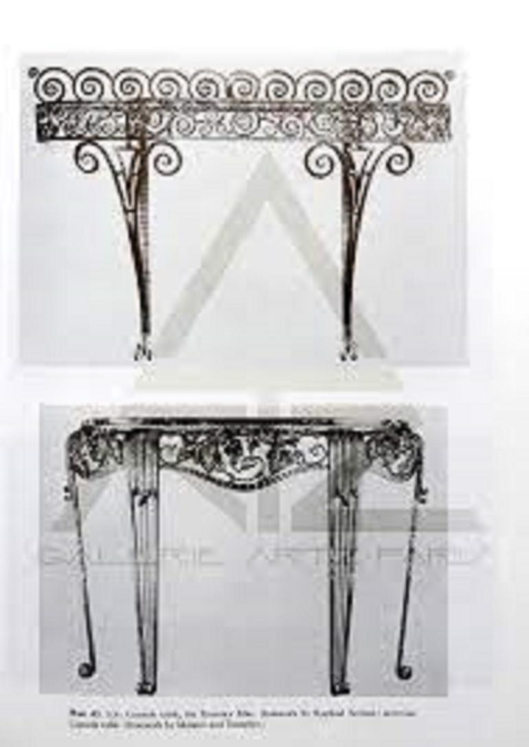 French Forged Iron Art Déco Center Table by Malatre Et Tonnelier, 1930s For Sale 8