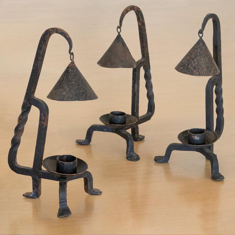 French Iron Candle Holder For Sale at 1stDibs