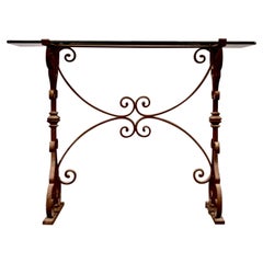 French Forged Iron Console