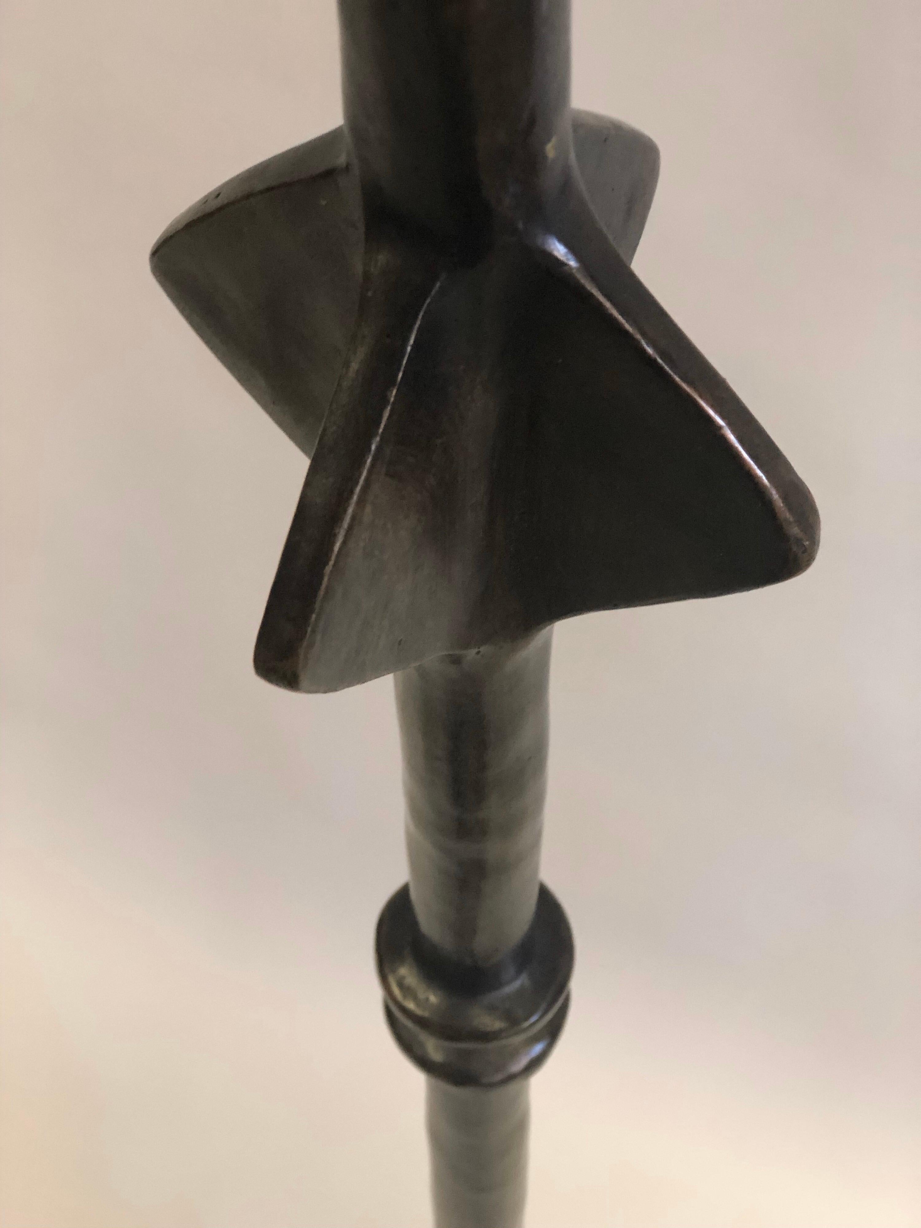 Contemporary Pair of French Forged Iron 'Star' Floor Lamps After Diego Giacometti For Sale