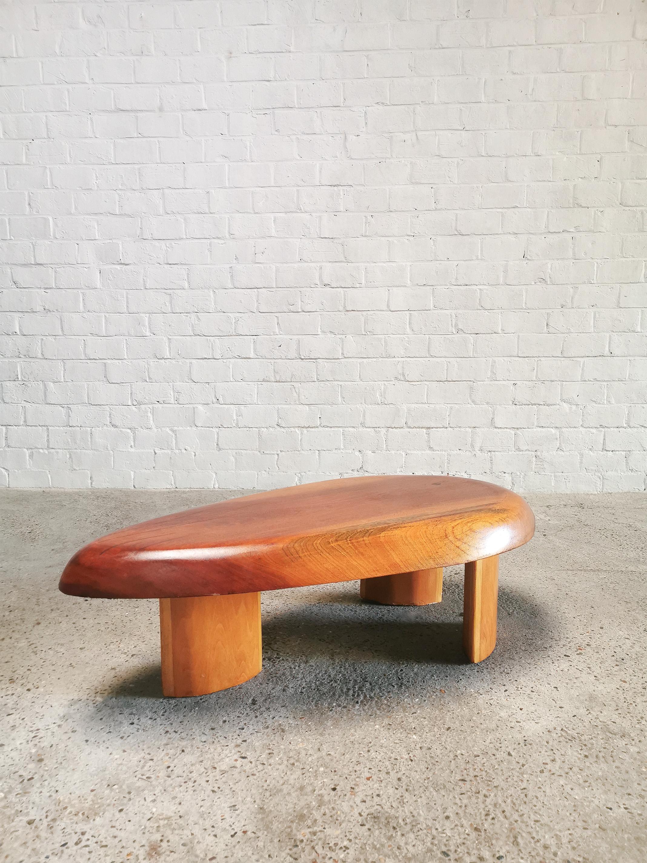 Mid-Century Modern French 'Forme Libre' Coffee Table In The Style Of Charlotte Perriand, 1950's For Sale