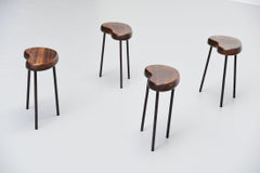 French Forme Libre Stools Charlotte Perriand Style, France, 1950
