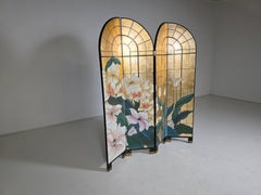 French Four-Panel Room Divider by Fournier Decoration Paris, France, 1980s