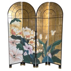 French Four-Panel Room Divider by Fournier Decoration Paris, France, 1980s