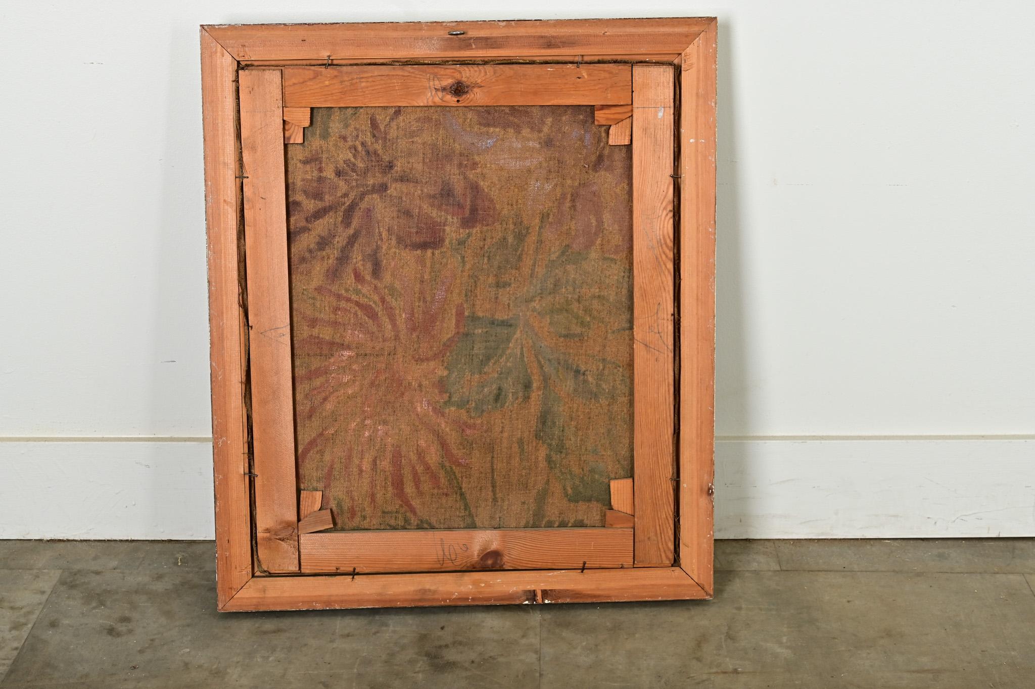 French Framed Dahlia Still Life Painting For Sale 2