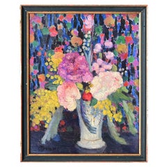 Französisch gerahmte Blumenmalerei